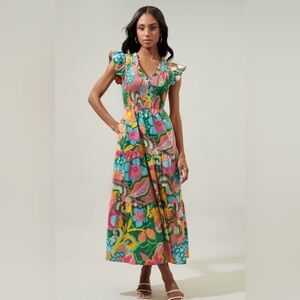 Sugarlips Vibrant Floral Maxi Dress